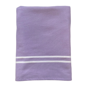 Fouta doublée éponge Waffle Orchid 90x170 355g/m²