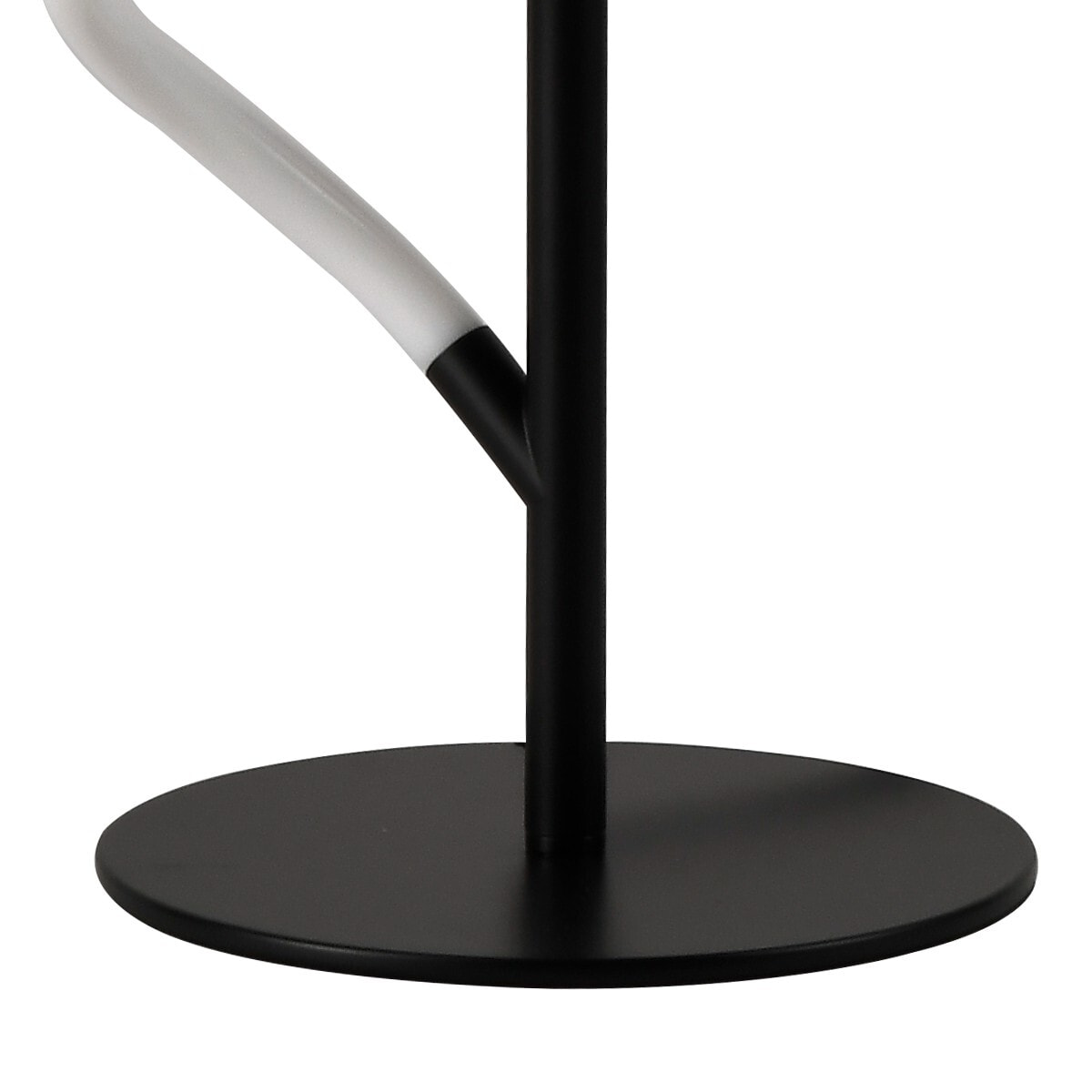 Lampadaire LED Tomasucci ROPE, métal noir mat et acrylique blanc, 150 cm, 30W, lumière blanc neutre