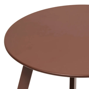 Table d'appoint de jardin Saona D50cm acajou
