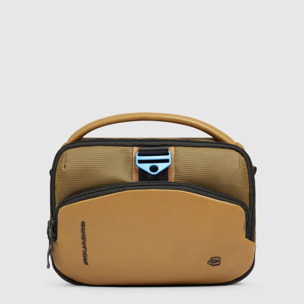 Piquadro Tracolla porta iPad®mini in tessuto riciclato e materiale bio-based con protezione RFID