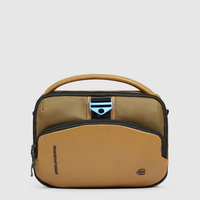 Piquadro Tracolla porta iPad®mini in tessuto riciclato e materiale bio-based con protezione RFID