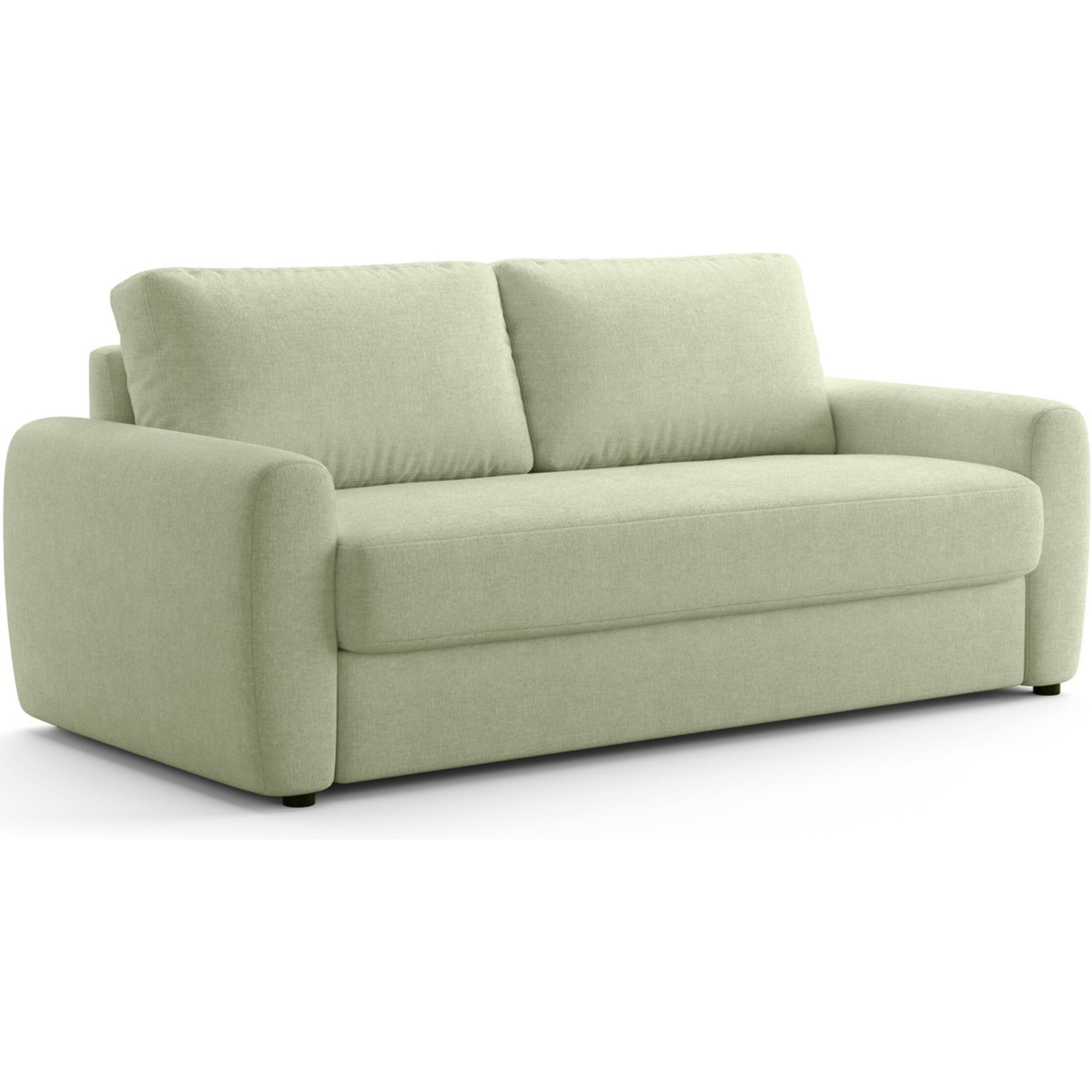 Canapé droit convertible 3 places en tissu chenille - ouverture express - SALVIA