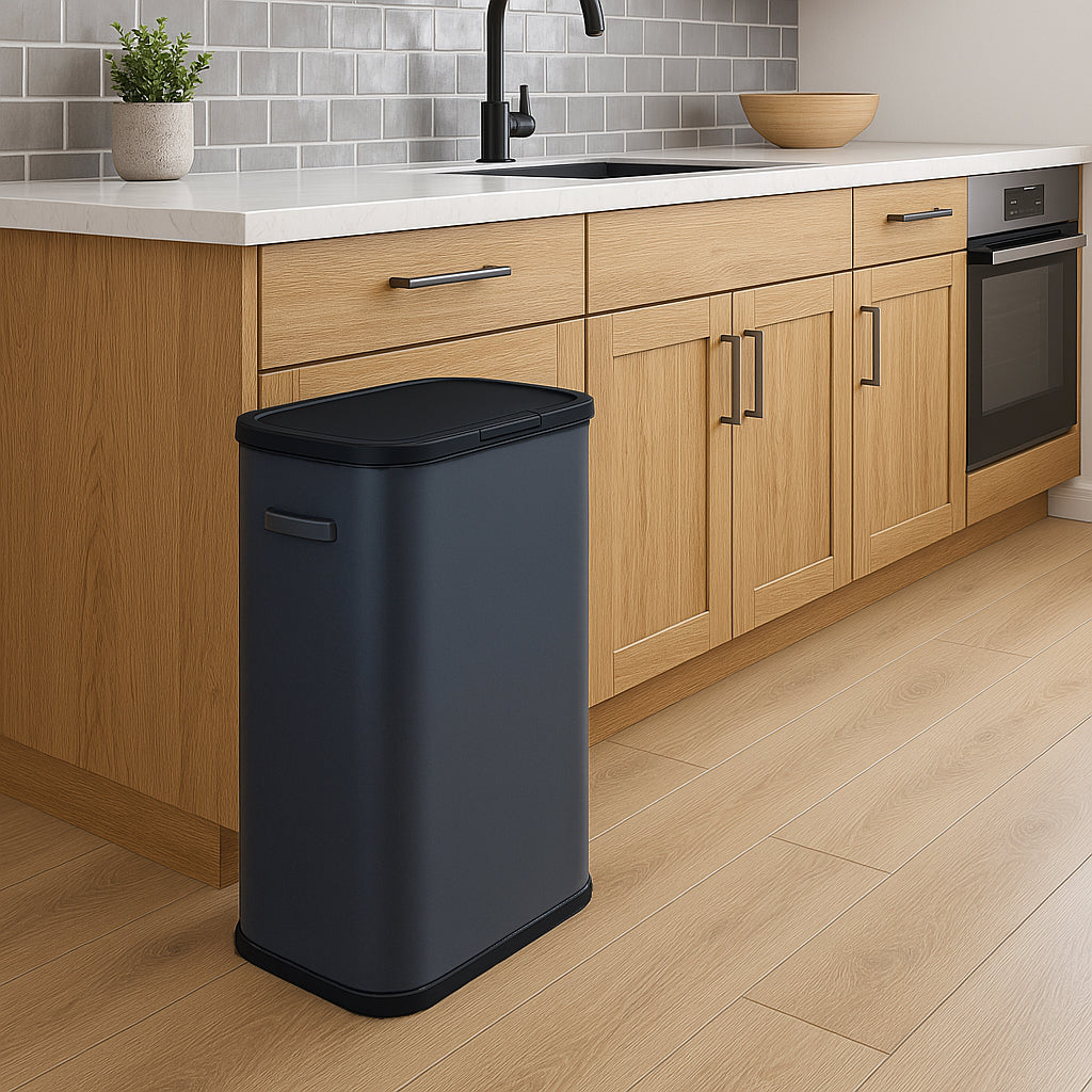 Poubelle push pression inox PORTLAND 60L