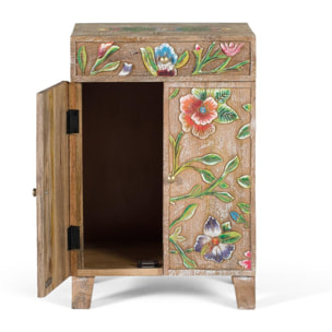 Muebles Auxiliare de Madera de Mango 42 Cm Estilo Artesanal Étnico