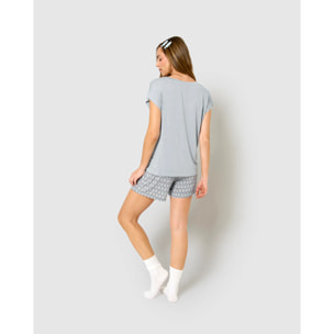 Pijama corto viscosa frodo agua marina