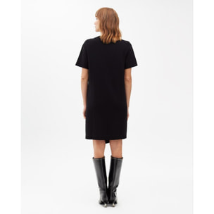 Abito Corto in Maglia con Borchie