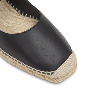 Alpargata Pepa plana mary-jane en napa con hebilla