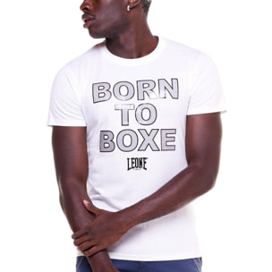 T-shirt da uomo stampa 'Born to boxe' Sporty