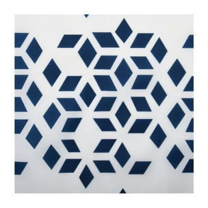 Rideau de douche Polyester NADOR 180x200cm QUALITE PREMIUM Bleu & Blanc - Anneaux inclus MSV