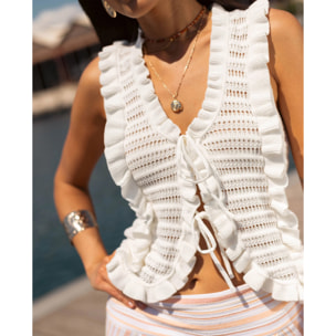 Collar corto con motivo de concha