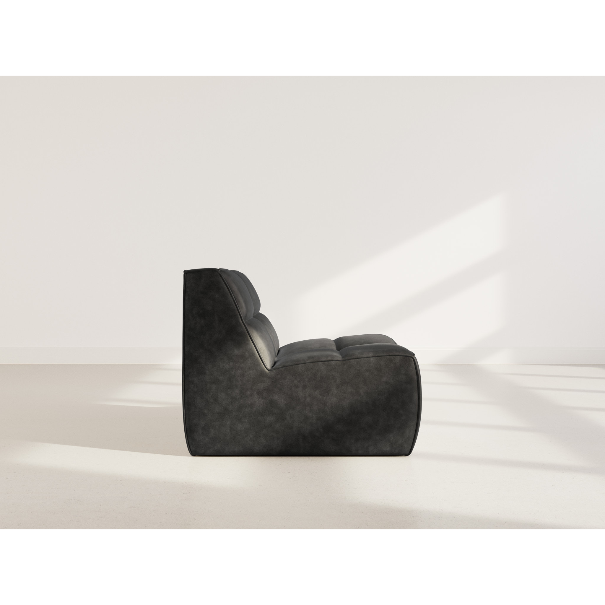 Alya - module d'assise en simili - Noir