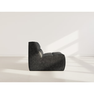 Alya - module d'assise en simili - Noir