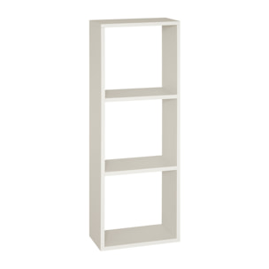 Estanteria de madera lacada en tono beige con 2 estantes Alto: 110 Largo: 40 Ancho: 20