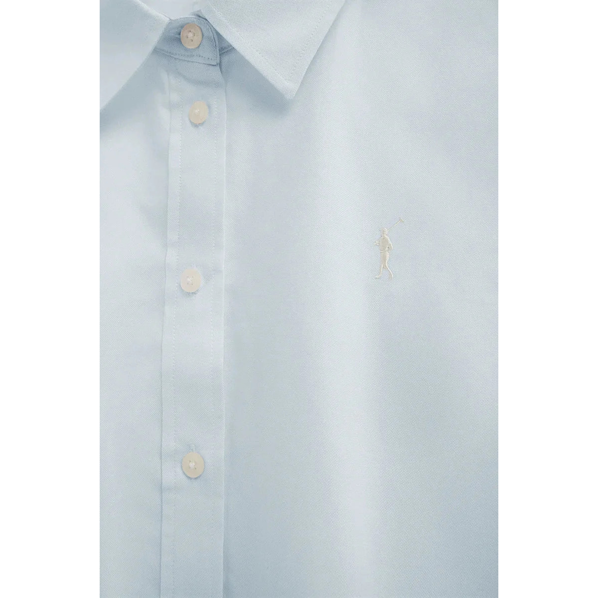 Camicia oxford azzurra regular fit con ricamo Rigby Go