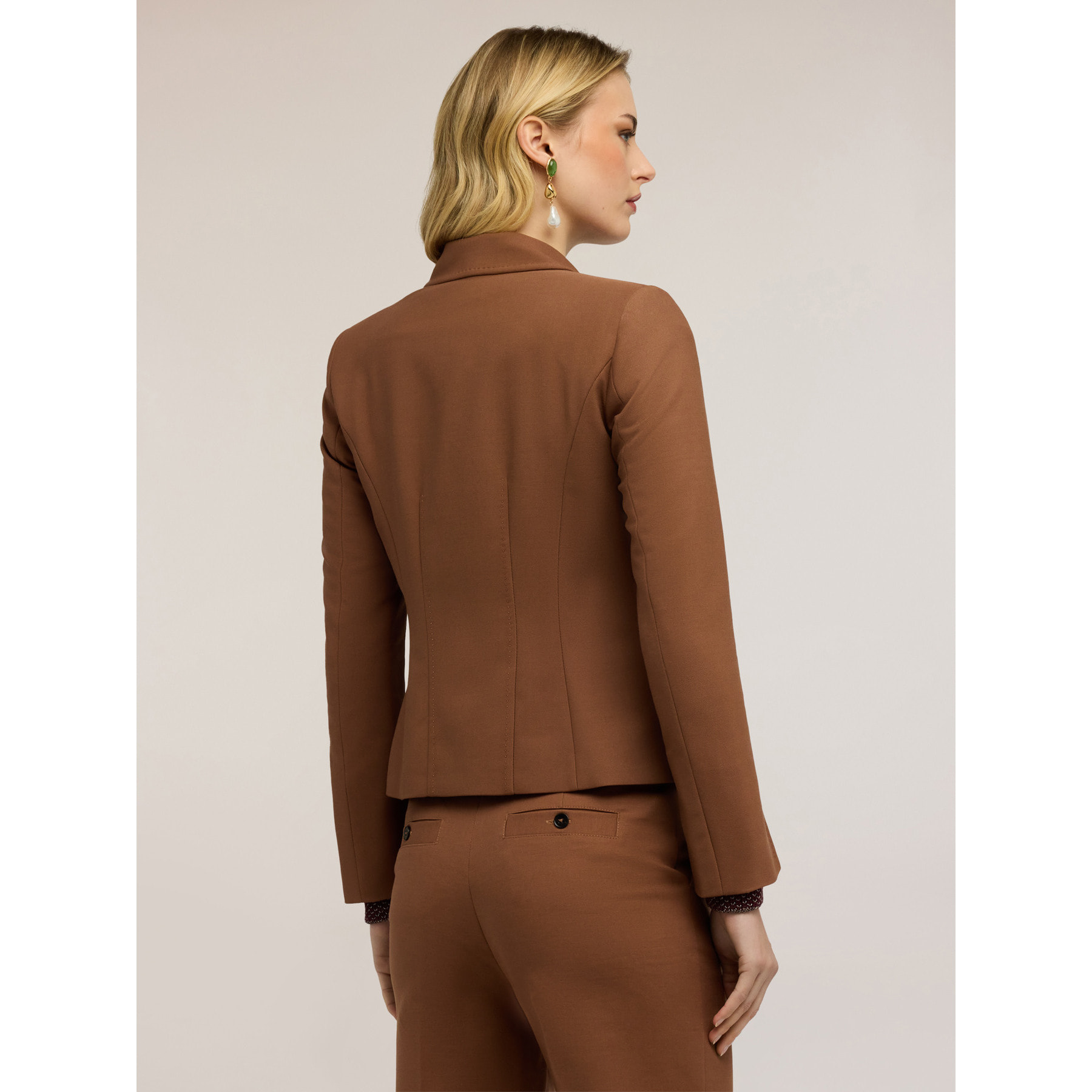 Motivi - Blazer con spacco al fondo manica - Marrone