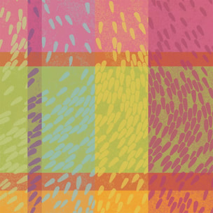 Serviette pur coton 220 g/m² motif jacquard rose vert Mille sources berlingot