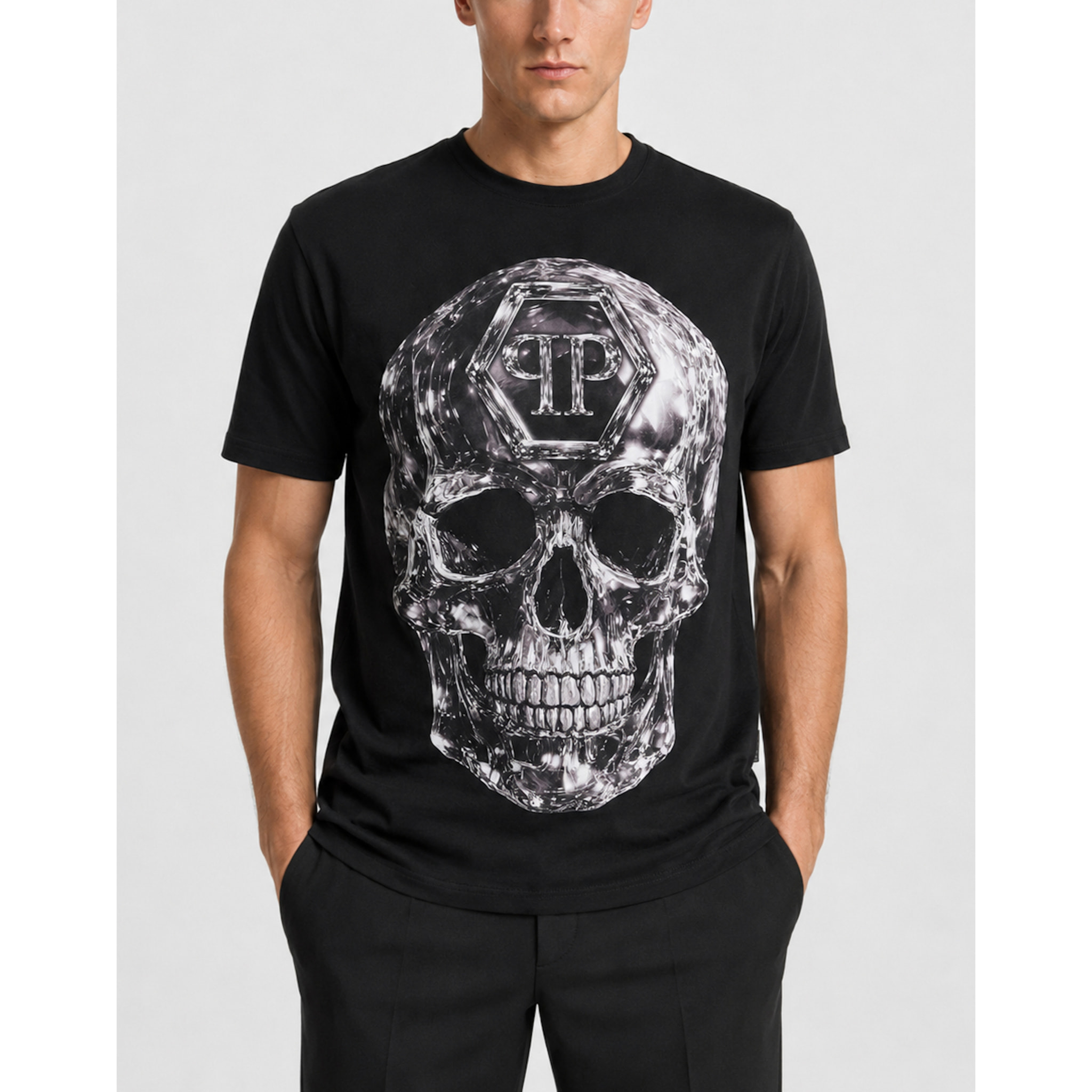 PHILIPP PLEIN T-shirt girocollo a maniche corte SKULL