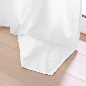 Rideau en poly-coton recyclé - Blanc