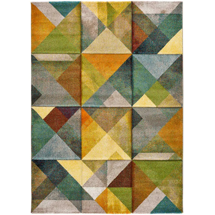Alfombra geométrica Matrix multicolor, varias medidas disponibles