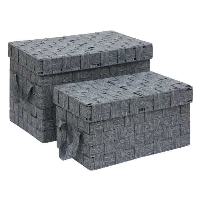 Set de 2 paniers Lise gris