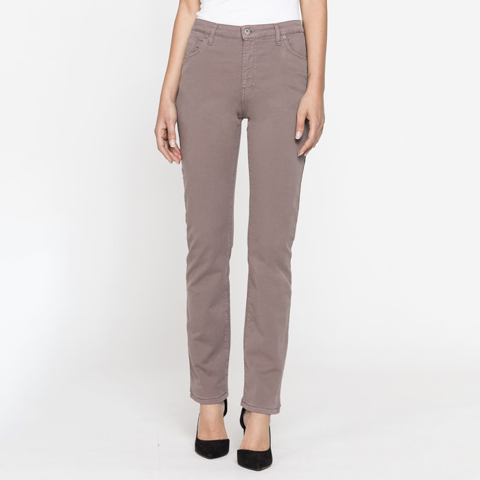 PANTALONE IN GABARDINA MOD.753 . Vita alta e gamba confortevole.