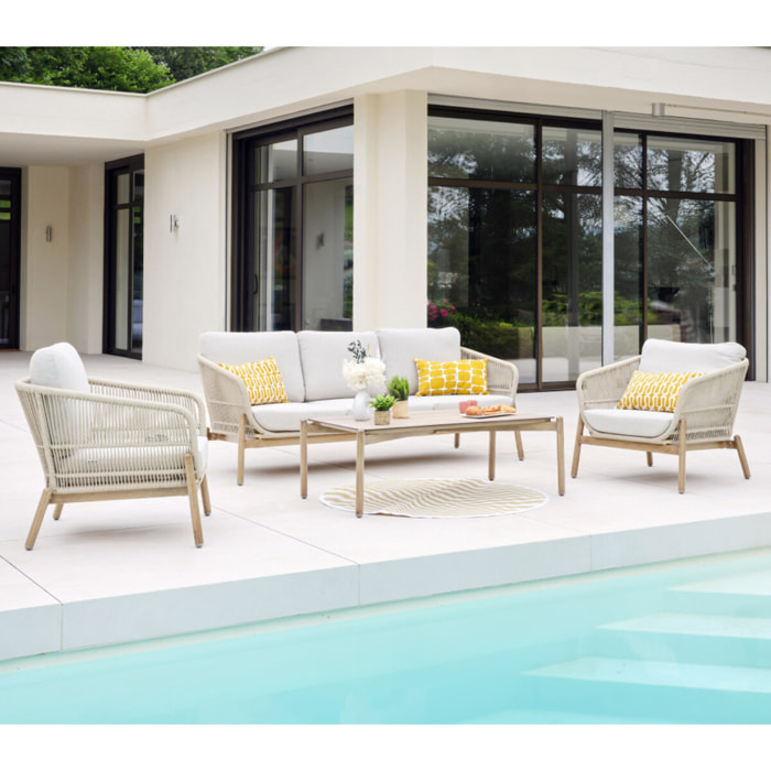 Salon de jardin en aluminium - 5 places - PALAWAN