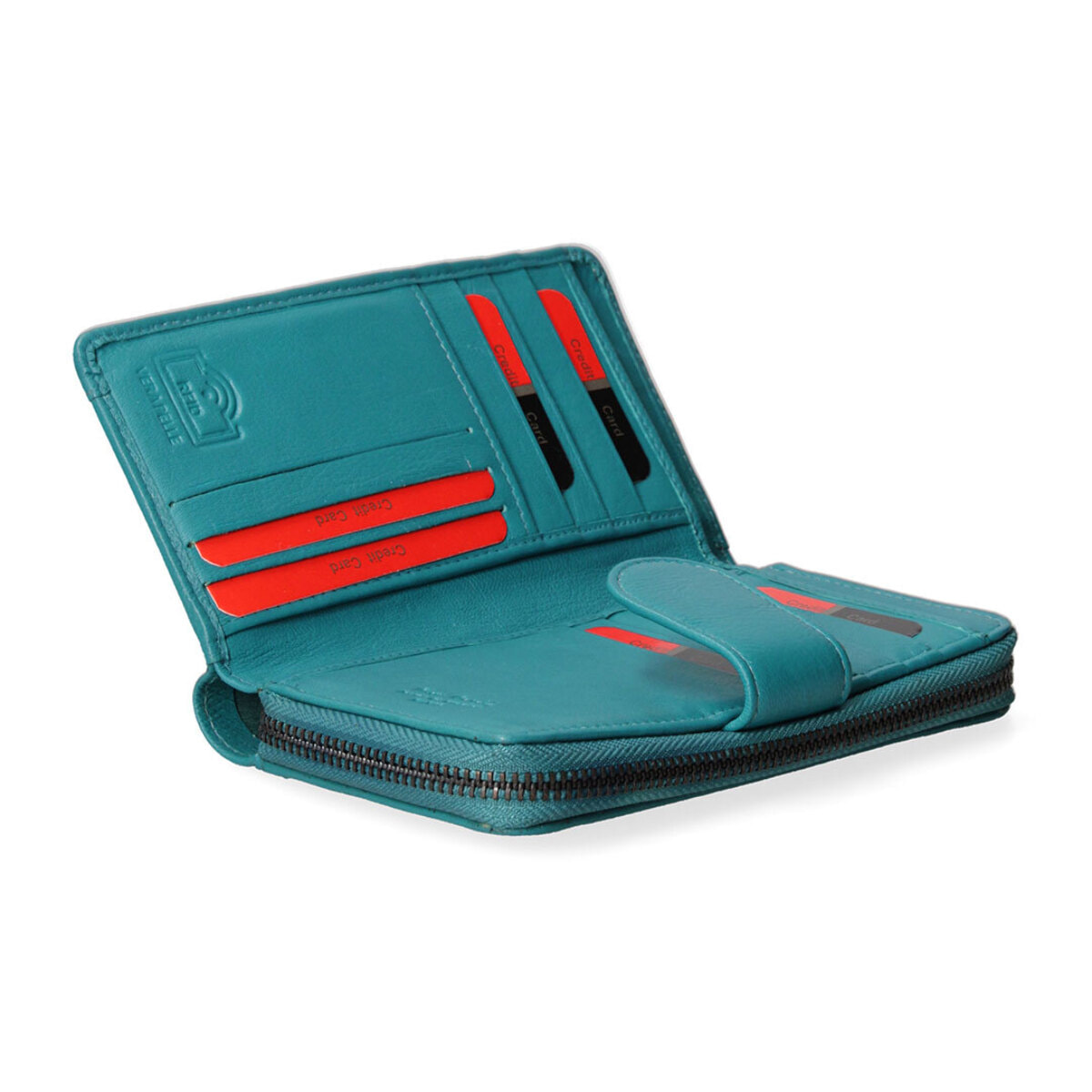 Portafoglio da donna In Vera pelle Made in Italy 16,5x9x3 cm