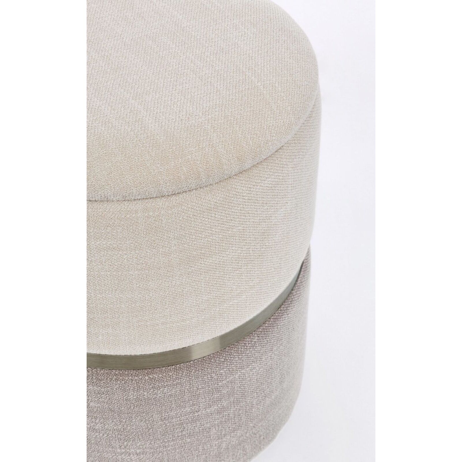 Set di pouf contenitore RADINKA in tessuto beige e grigio