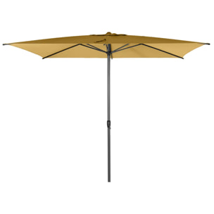 Parasol droit rectangulaire Loompa Jaune moutarde