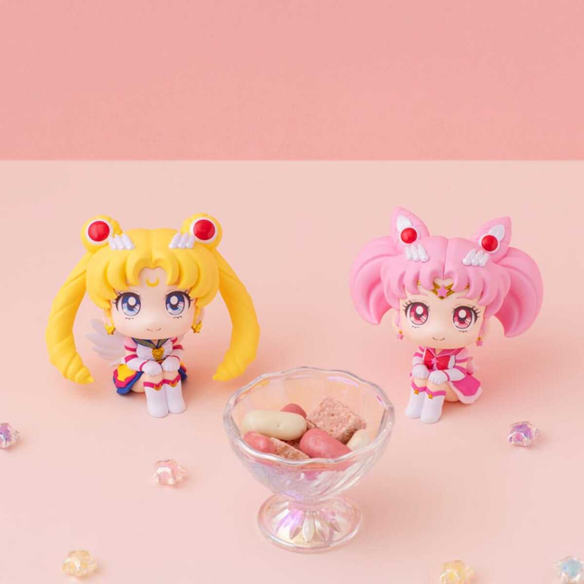 Sailor Moon Cosmos The Movie Look Look Up Pvc Statuas Eternal Sailor Moon & Eternal Sailor Chibi Moon Ltd Ver. 11 Cm Megahouse