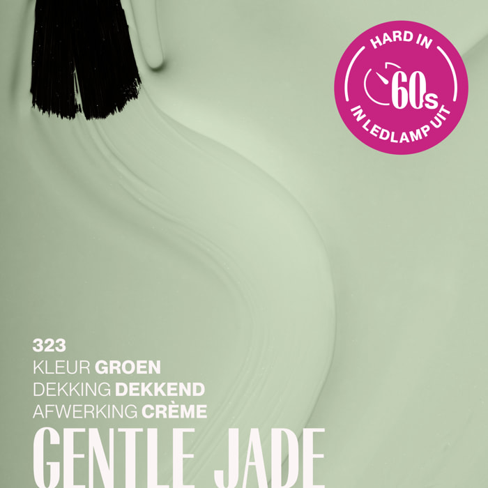 Pink Gellac - 323 Gentle Jade - rond moyen - Faux ongles à presser - Faux-ongles réutilisables - Press-on nails