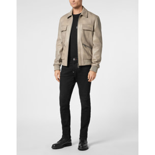 PHILIPP PLEIN Leather Bomber