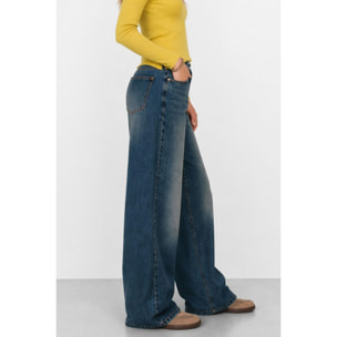 Kocca - Jeans da donna a vita alta e gamba larga con cinque tasche Donna