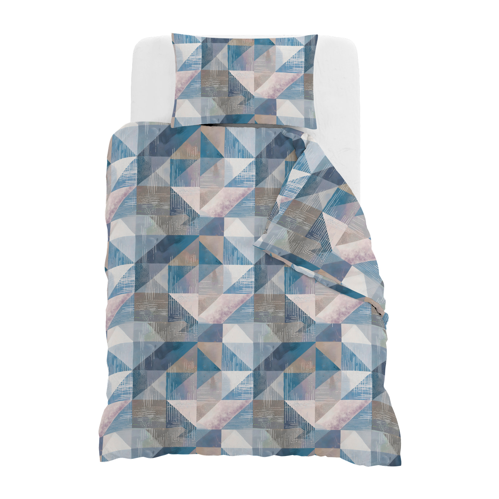 PARURE COPRIPIUMINO RIVER SINGOLO SEPIK BLUE