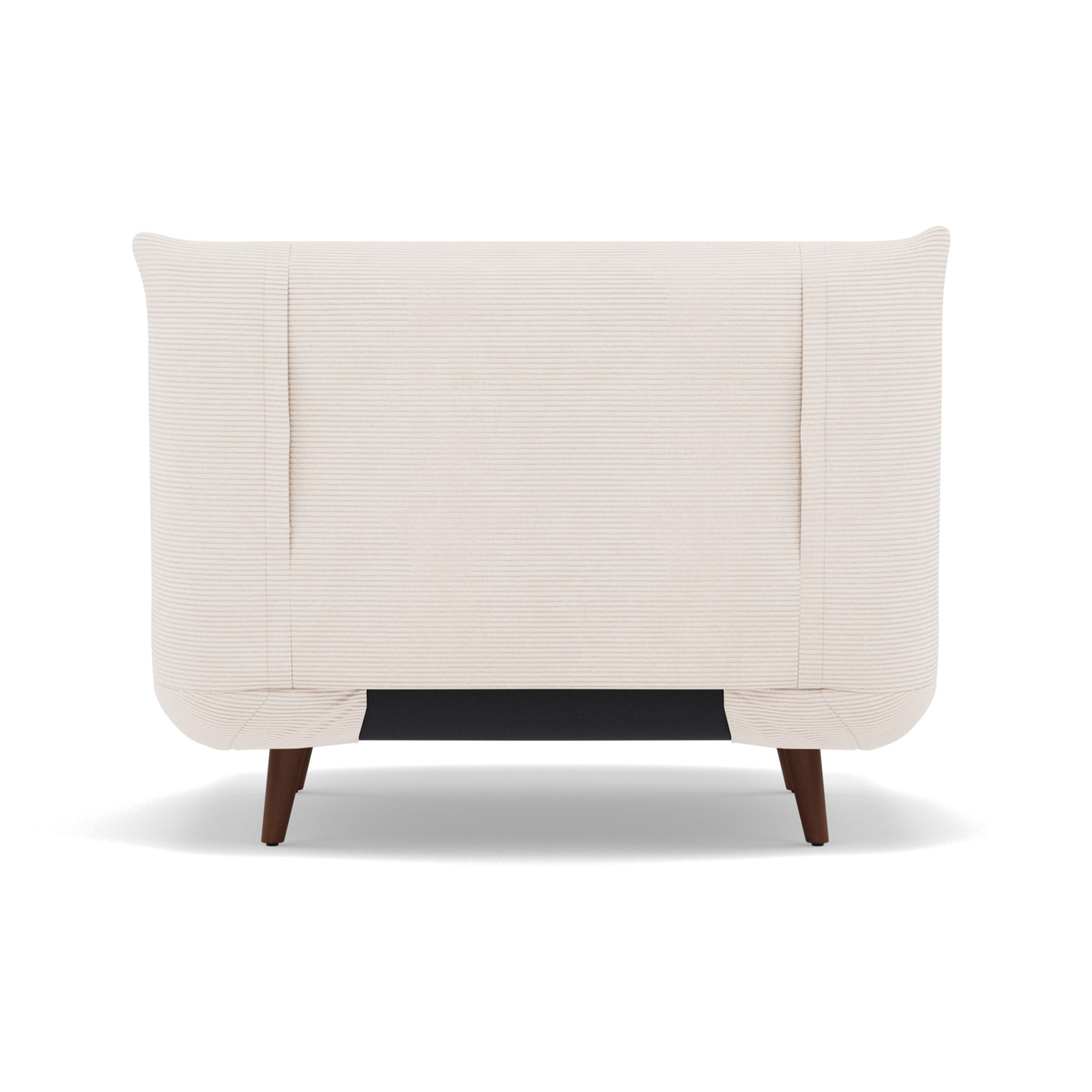 Lumi - Banquette convertible clic-clac 1 place en velours côtelé - Beige