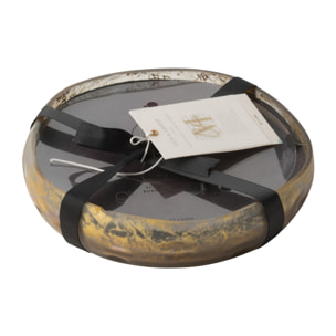 J-Line bougie parfumée M-Chic - Oud & Amber - verre - or/noir - medium - 20H