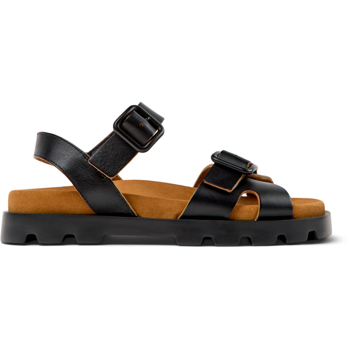 Sandali - CAMPER Brutus Sandal - Nero - Pelle liscia