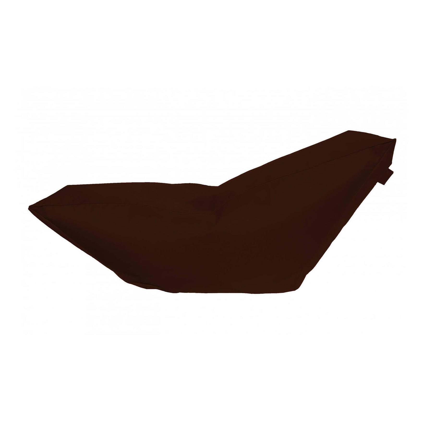 Pouf Aunter, Poltrona multiuso, Poltroncina sacco, Pouf poggiapiedi, Made in Italy, 160x50 h70 cm, Marrone
