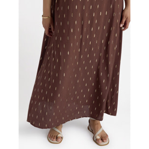 Fiorella Rubino - Vestito off shoulders lurex - Marrone