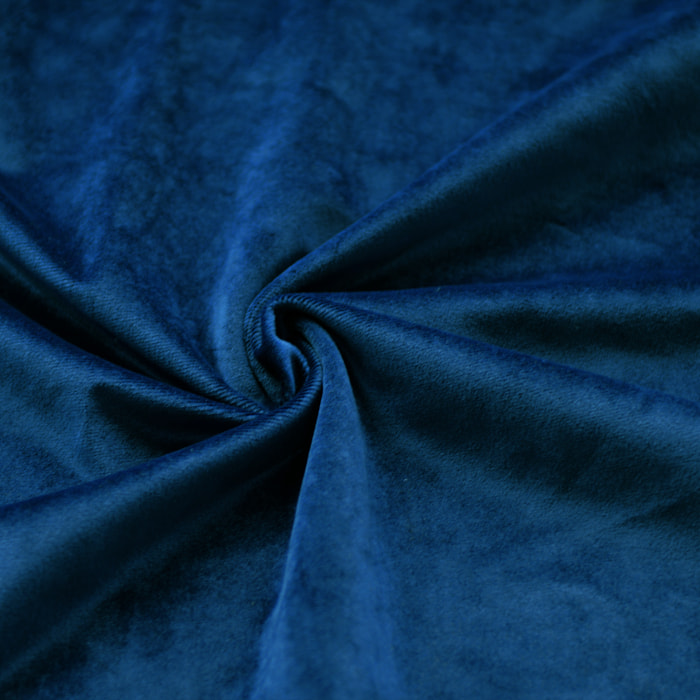 Rideau en velours feutré uni - Bleu Marine