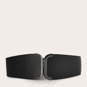 Motivi - Cintura elastica con fibbia squadrata metallica - Nero