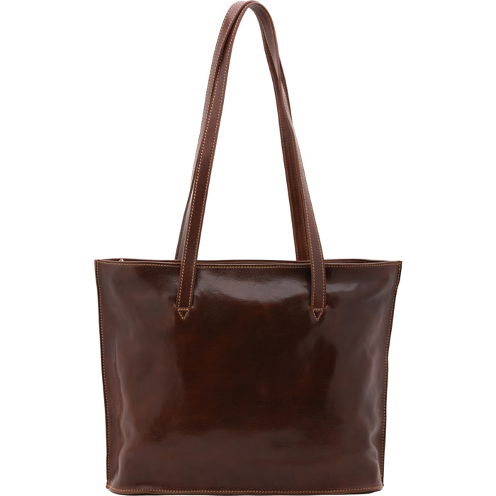 Borsa a spalla da donna - Modello False - 100% pelle - 31.0 x 43.0 x 10.0 cm