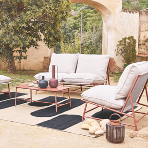 Salon de jardin acier et textilène 4 places SOFIA