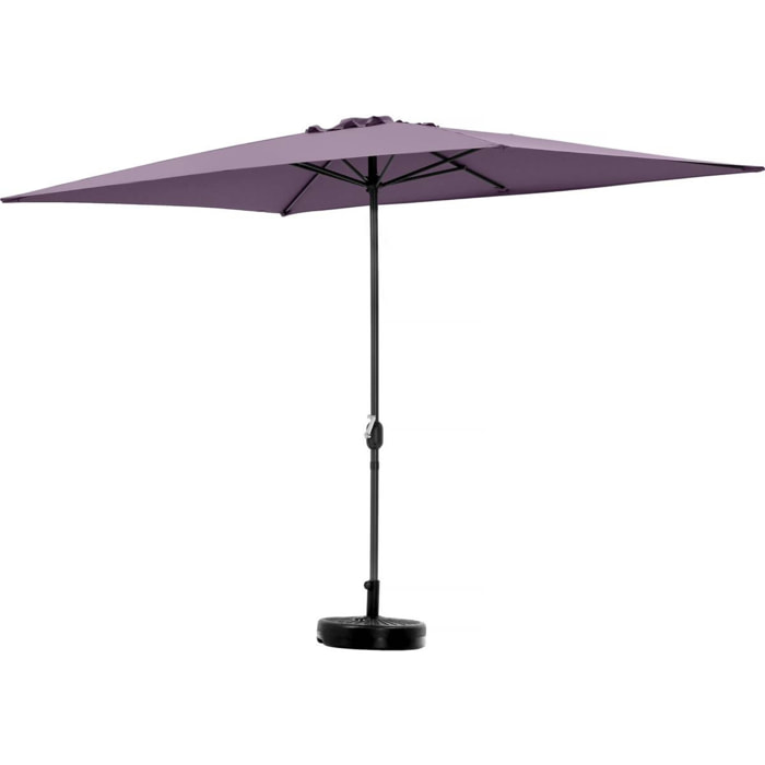 Parasol rectangulaire inclinable "Sol 2" - 2 x 3 m - Violet
