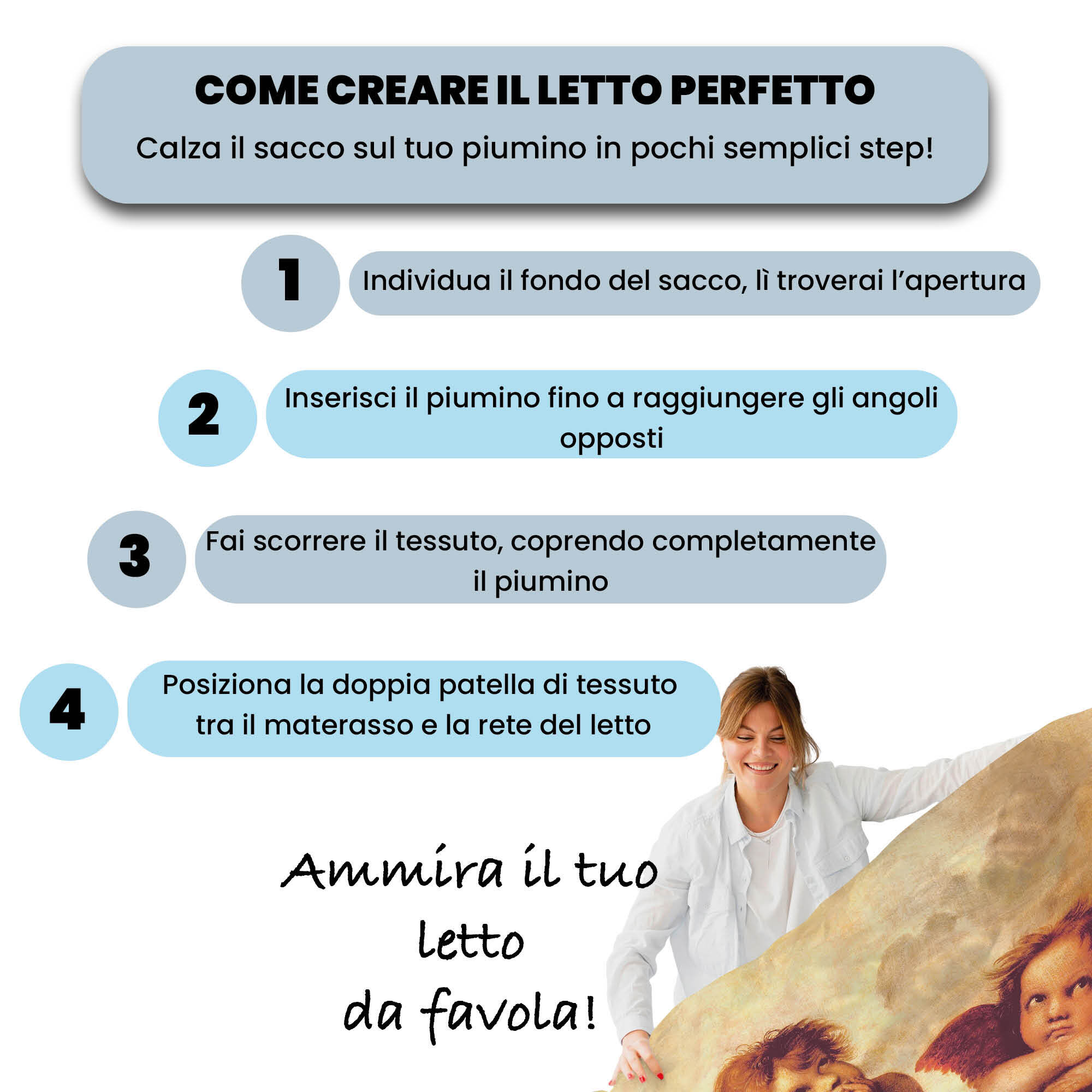 PARURE COPRIPIUMINO SOGNI D'AUTORE, Stampa Digitale, 100% Cotone, Made in Italy - 59