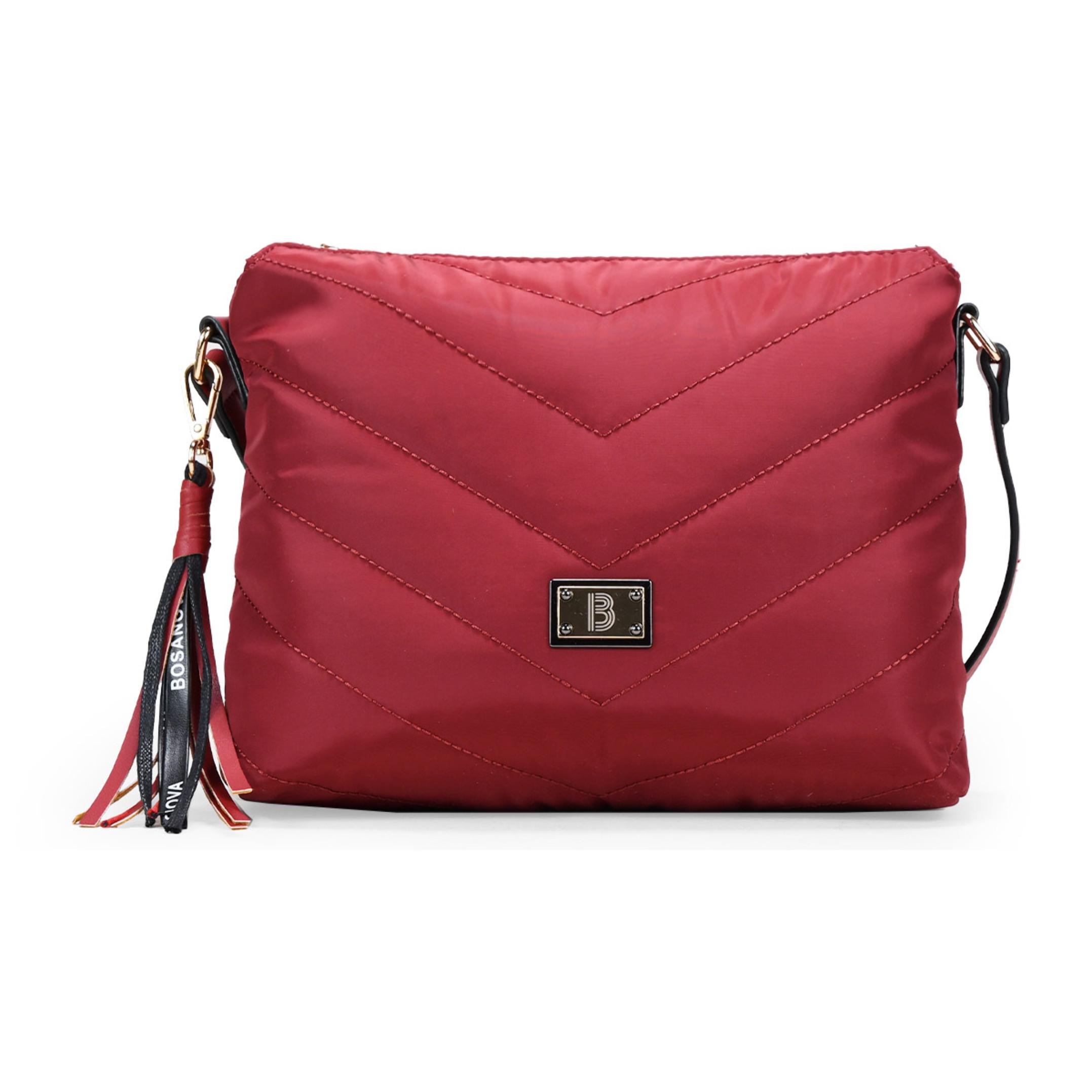 Bolso bandolera acolchado rojo