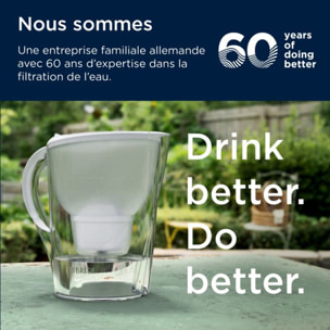 Carafe filtrante BRITA Marella rouge + 1 cartouche Maxtra Pro