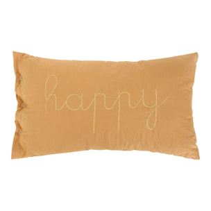 Coussin rectangulaire "Lili" en gaze de coton 50x30cm marron