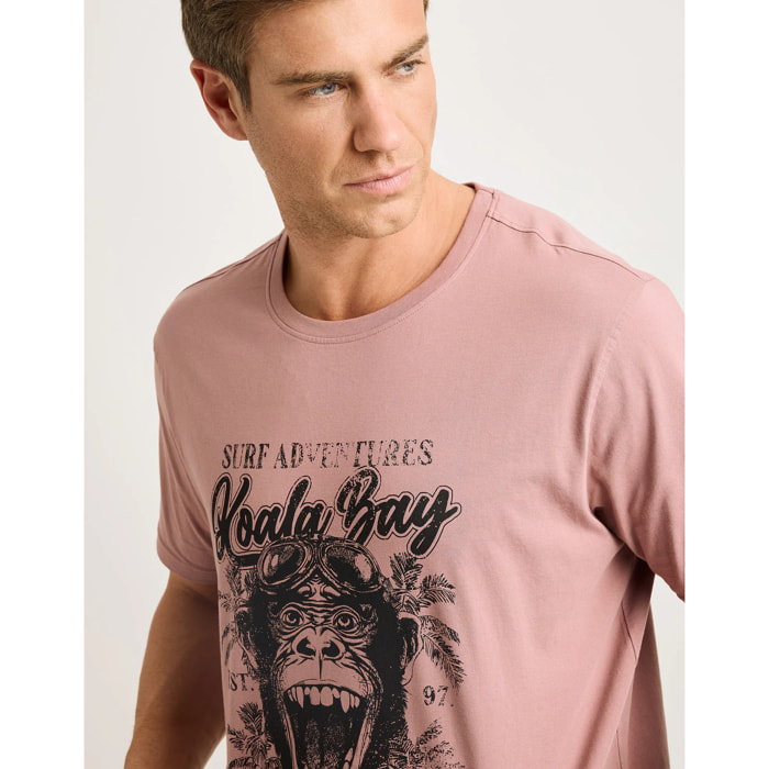 Camiseta Manga Corta Rosa Ceniza - Monquecito