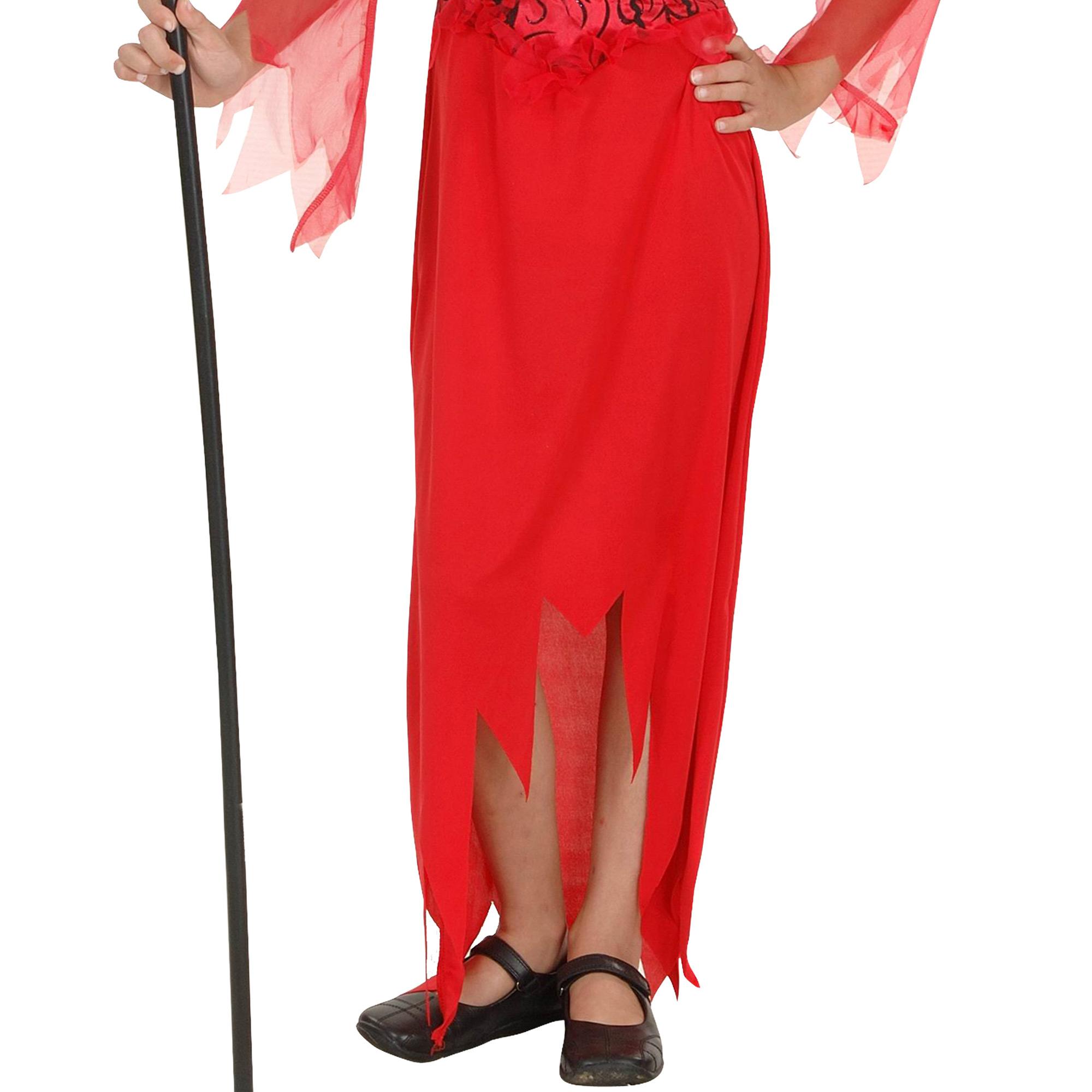 Abito Diavoletta Costume Halloween Rosso Bambina